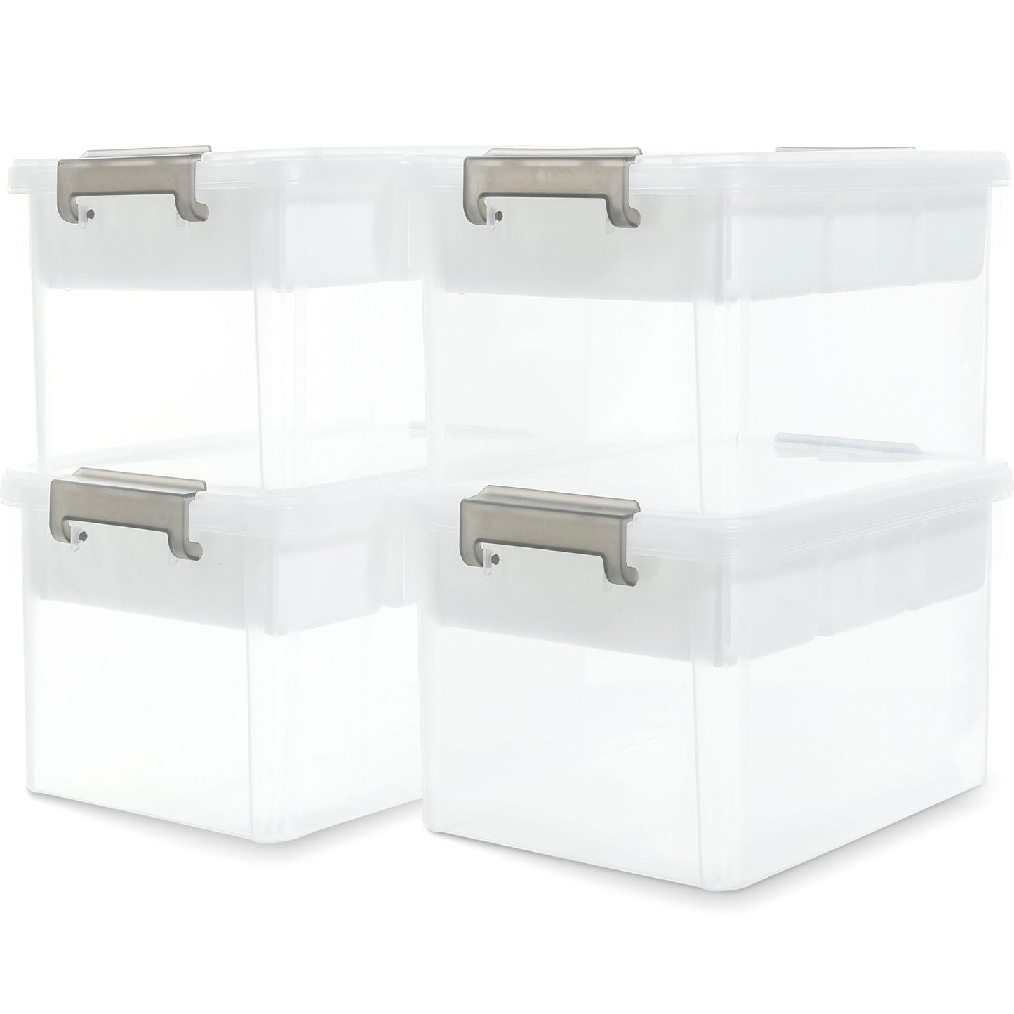 Citylife 17QT Clear Craft Organizers and Storage Box with Removable Tray