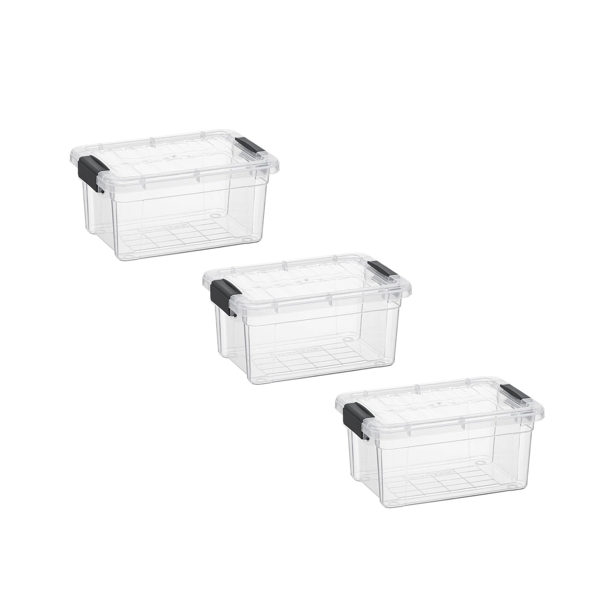 Superio Clear Plastic Storage Bins with Lid, 4.5 Quart Box, Organizing Containers, Stackable Plastic Tote for Home, Garage, Dorm, School, and Office
