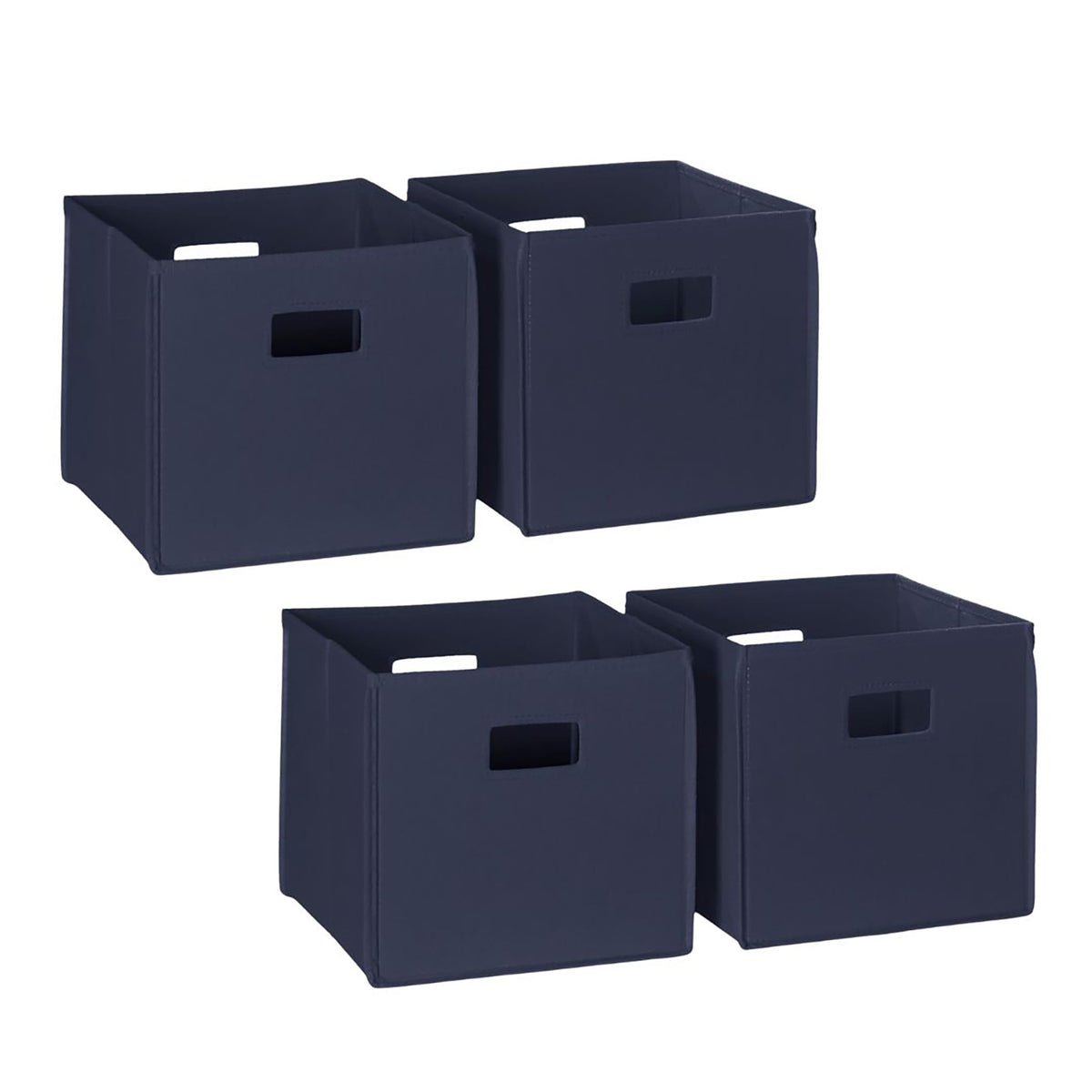 RiverRidge Folding Storage Bins - 2-pack of 10in Tall Taupe Cubes