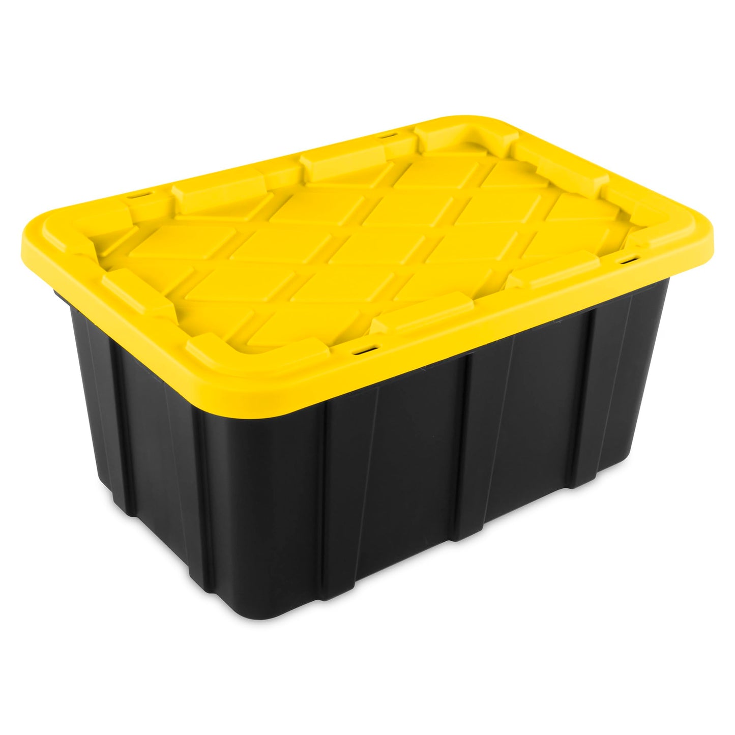 Sterilite Industrial Storage Tote with Lids for Garage, 27 Gallon, 4-Pack