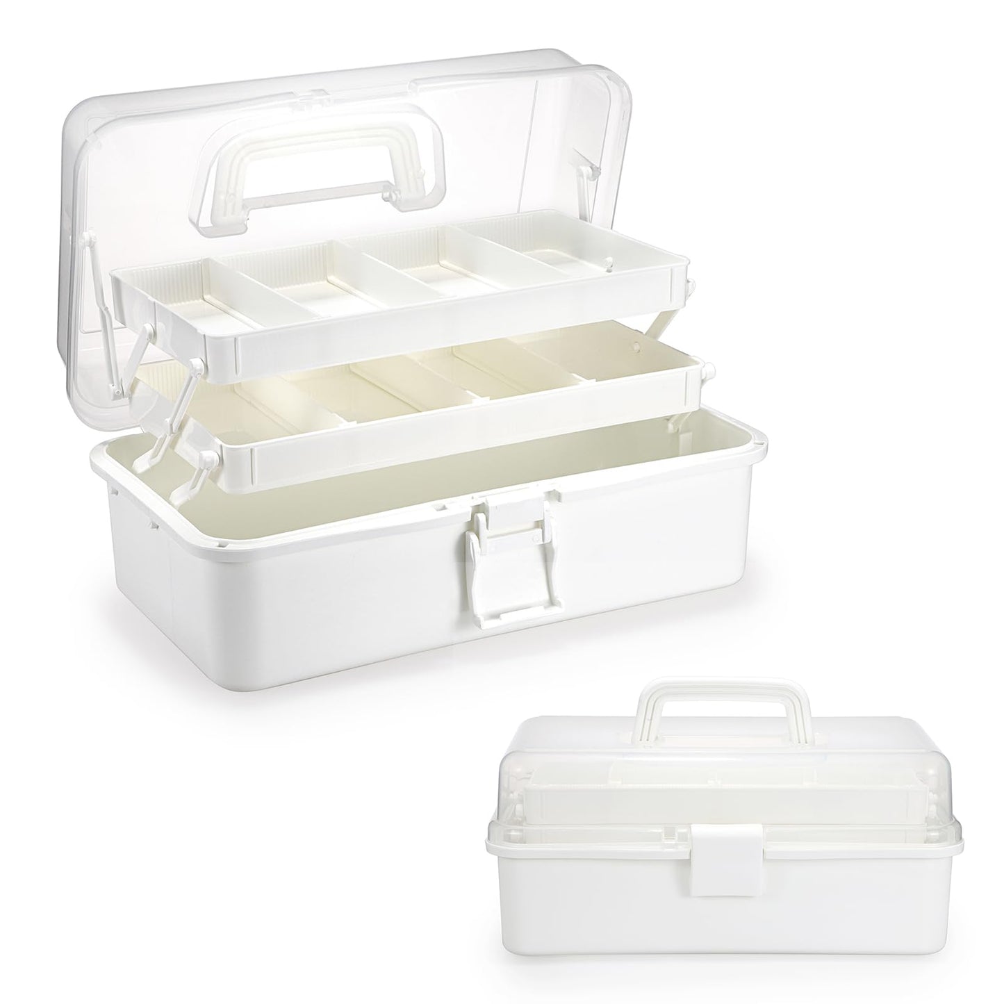 BTSKY 3-Layer Plastic Dividing Storage Box Craft Organizer and Storage