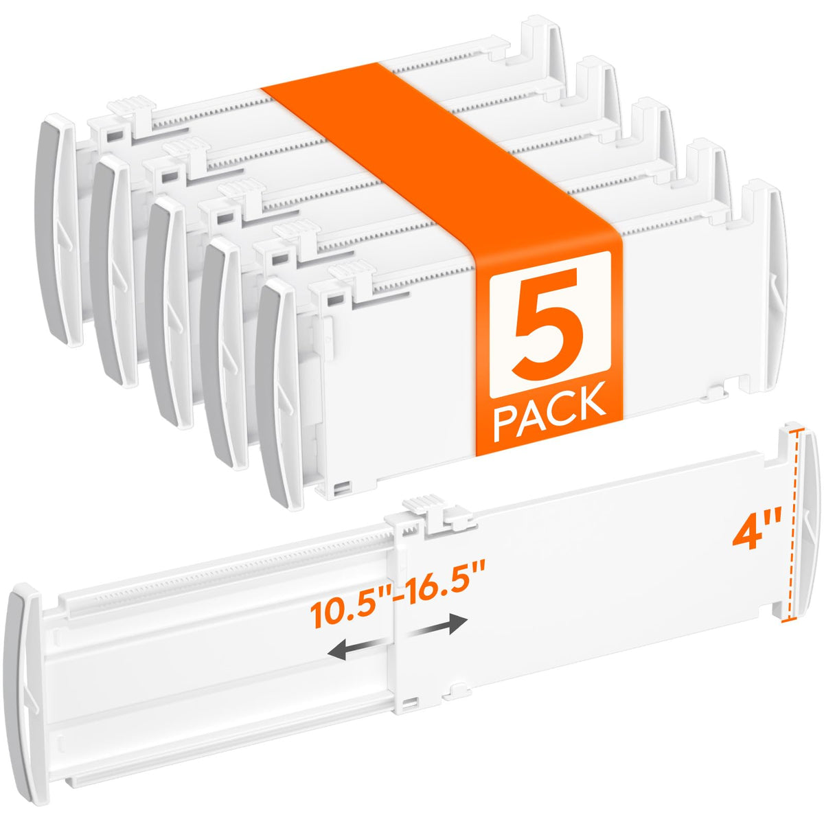 Lifewit 3.2" High Drawer Dividers for Clothes, Adjustable Drawer Organizers