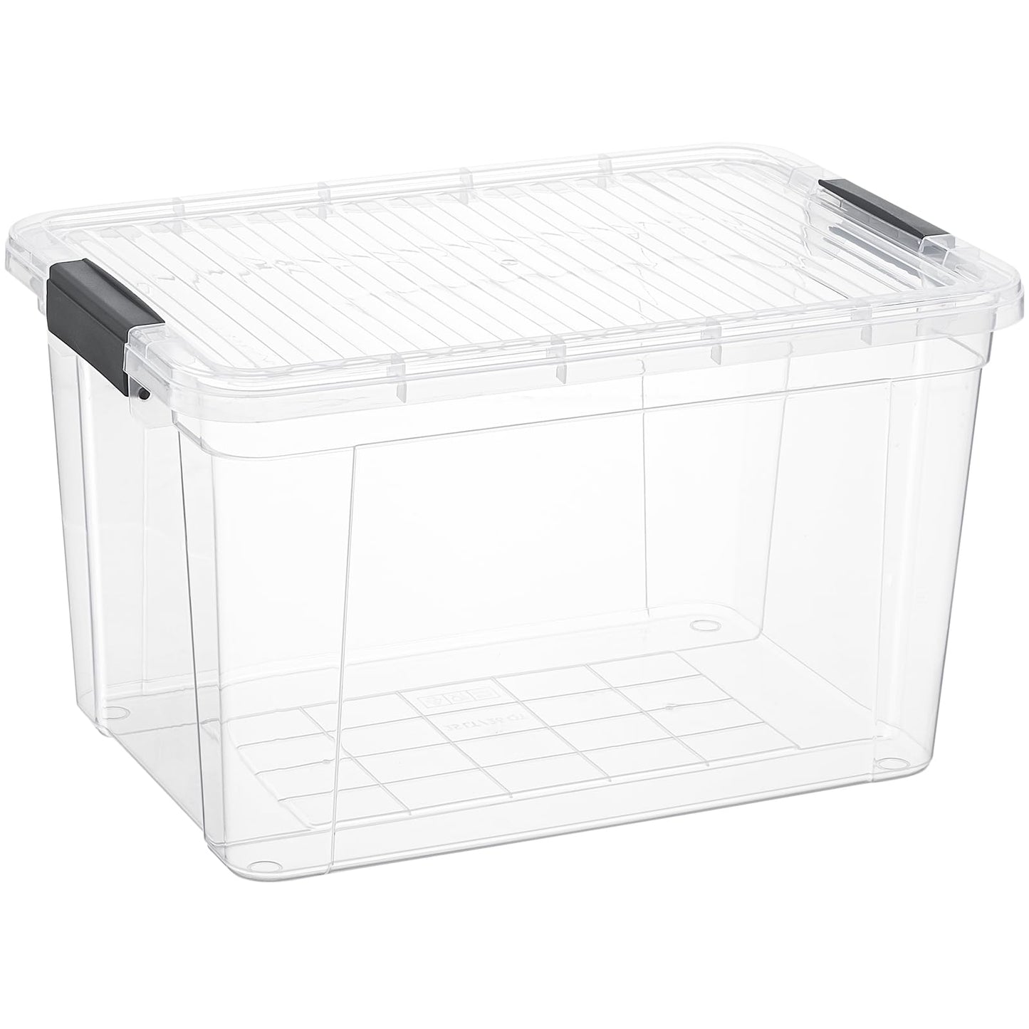 Superio Clear Plastic Storage Bins with Lid, 4.5 Quart Box, Organizing Containers, Stackable Plastic Tote for Home, Garage, Dorm, School, and Office