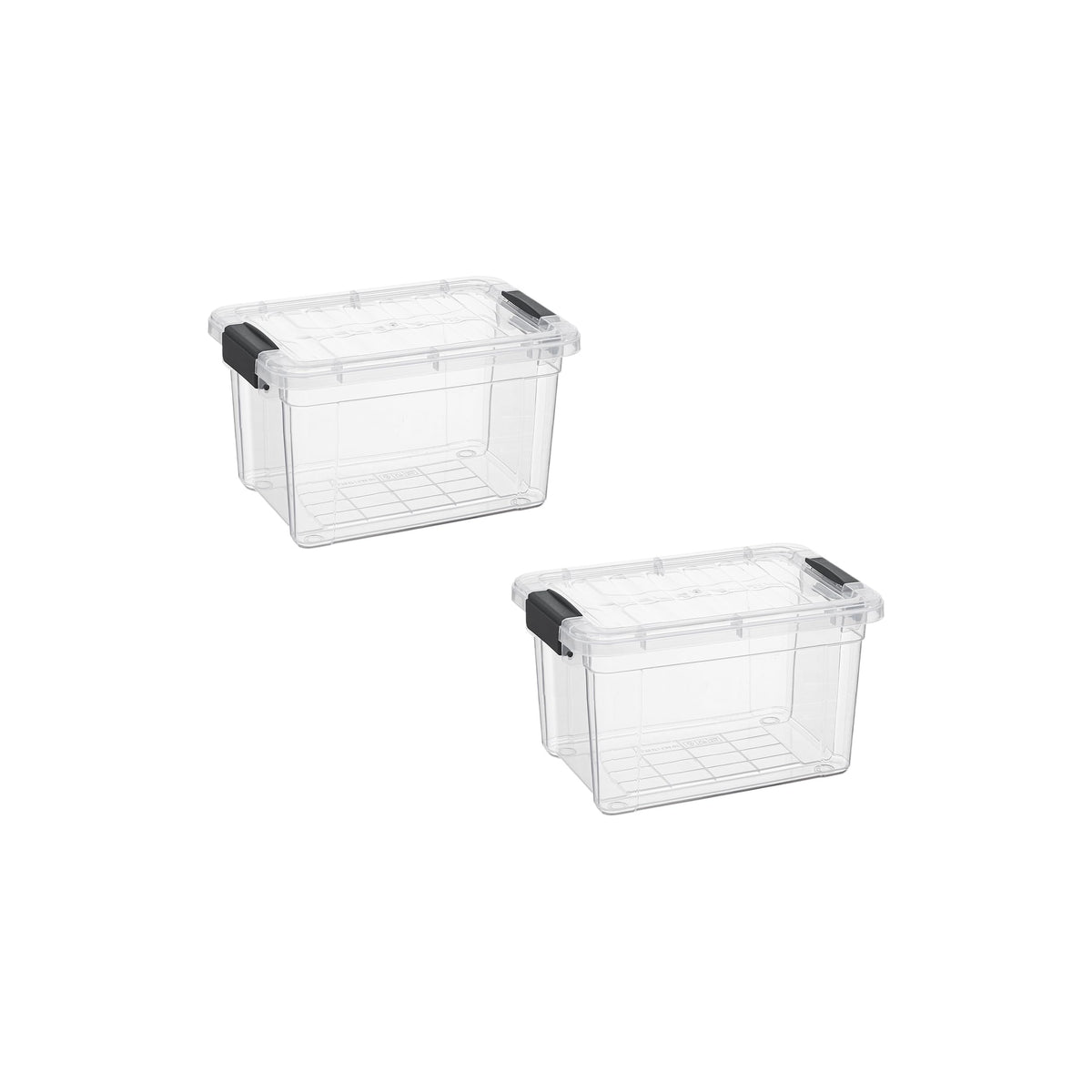 Superio Clear Plastic Storage Bins with Lid, 4.5 Quart Box, Organizing Containers, Stackable Plastic Tote for Home, Garage, Dorm, School, and Office