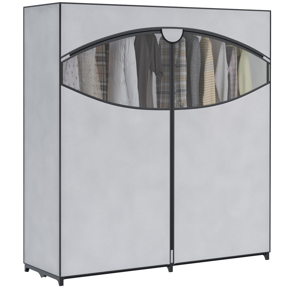 Whitmor 60-inch Extra-Wide Clothes Closet, 60” with White Cover