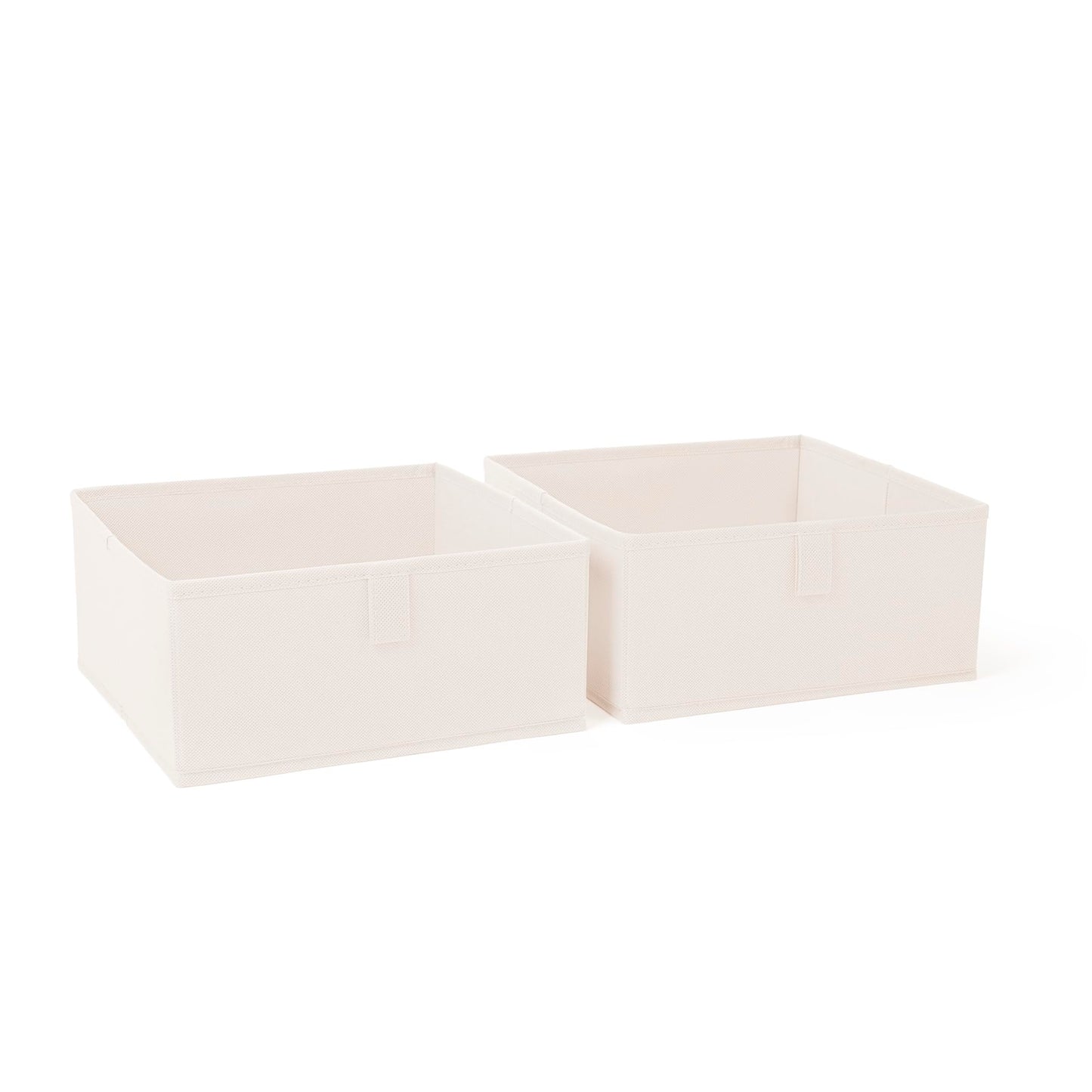 RiverRidge Folding Storage Bins - 2-pack of 10in Tall Taupe Cubes