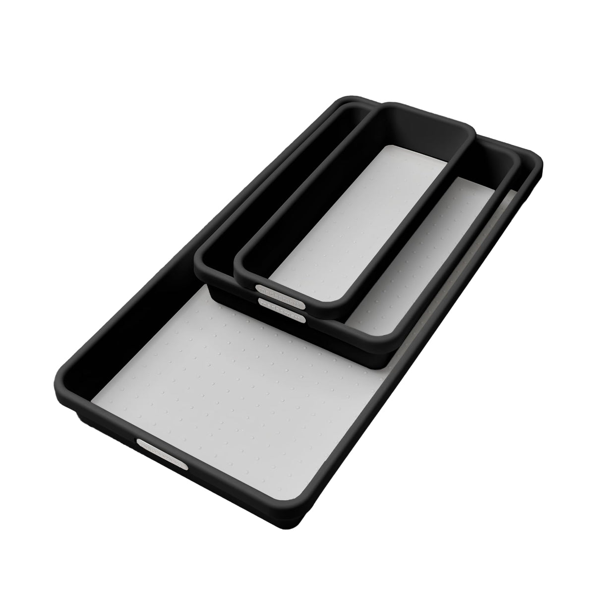 madesmart Classic 3 Bin Drawer Organizer Set, Granite