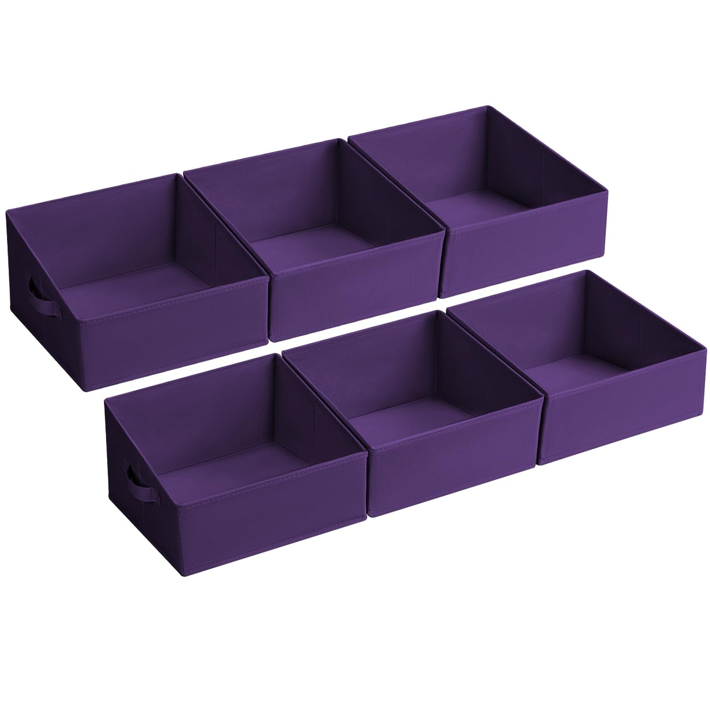 DIMJ Closet Storage Bins - Fabric Storage Baskets for Shelves, Collapsible Closet Organizers and Storage with Handles, Trapezoid Shelf Organization Storage Cubes for Purse, Toys, Books, Towel, Socks