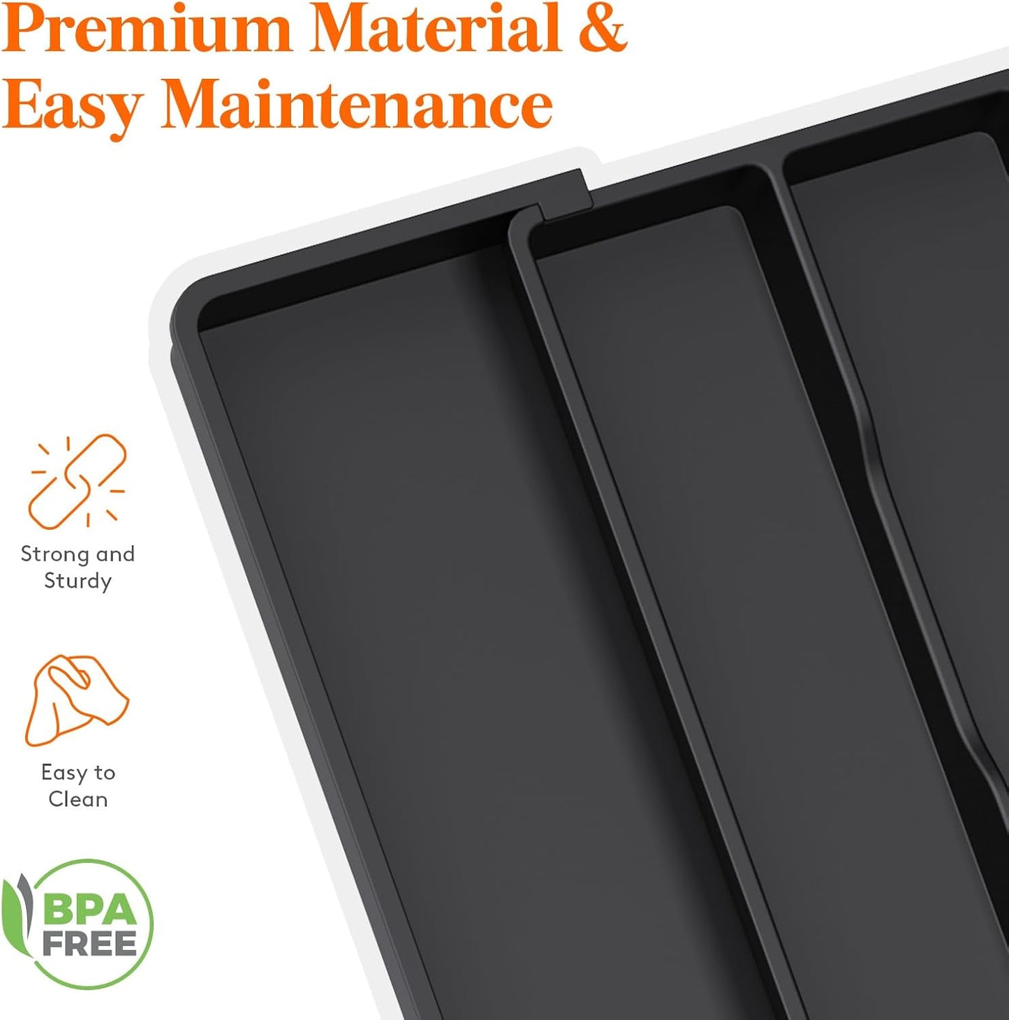 Lifewit Utensil Organizer for Kitchen Drawers, Expandable Utensil Tray