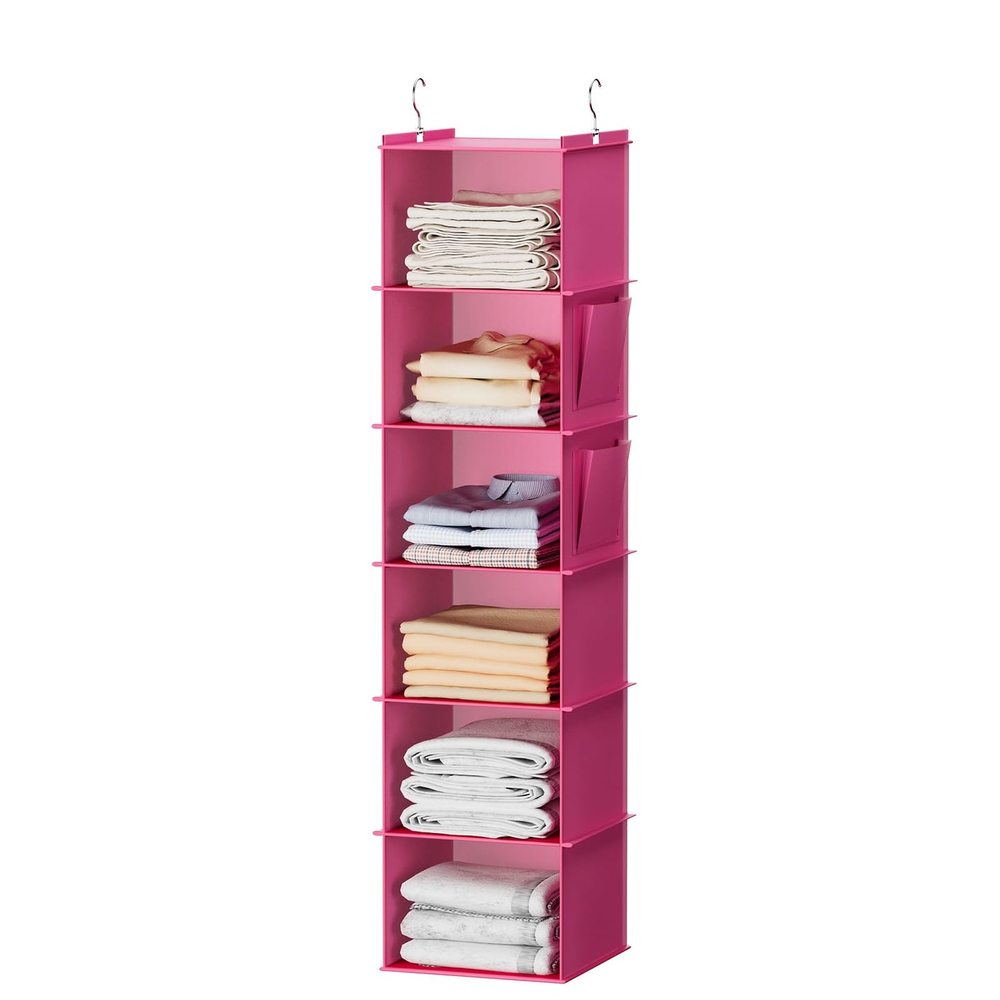 YOUDENOVA Hanging Closet Organizer and Storage, 6-Shelf, Grey