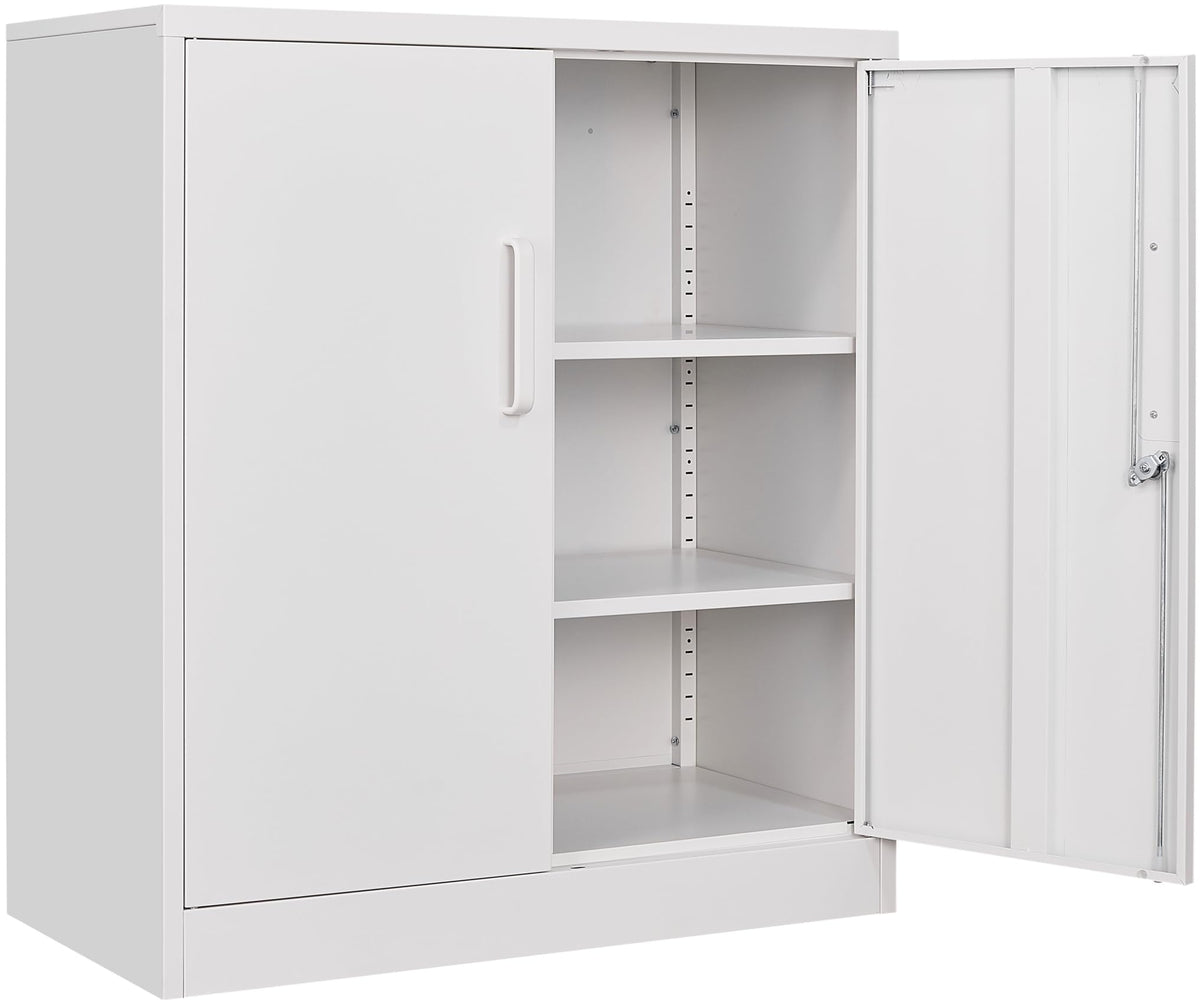 Wide & Deep Metal Storage Cabinet with Hanging Rod,Black Broom Closet Storage Cabinet with Lock,72" Tall Wardrobe Cabinets with Doors and Shelves,Locking Steel Tool Cabinets for Home,Office,Garage