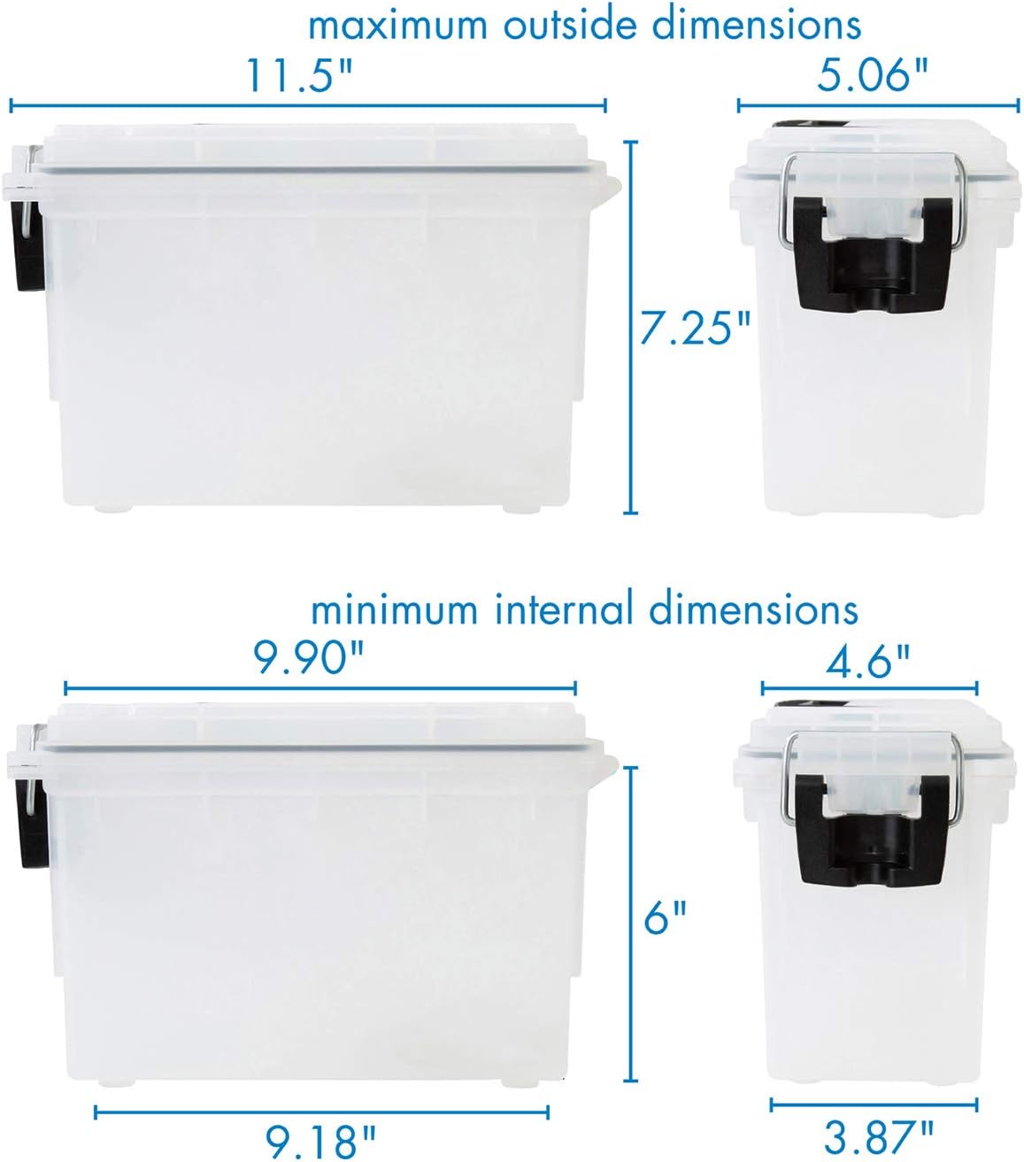 Logix 12535 Translucent Craft Organizer, Art Supply Organizer and Storage, Lockable School Supplies Organization, Moisture Resistant, Made in USA