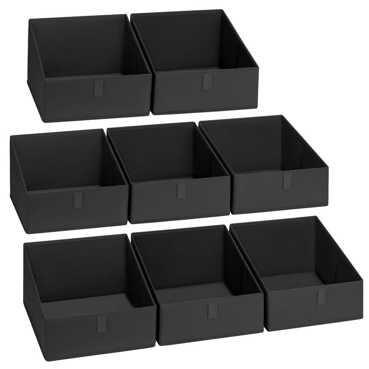 DIMJ Closet Storage Bins - Fabric Storage Baskets for Shelves, Collapsible Closet Organizers and Storage with Handles, Trapezoid Shelf Organization Storage Cubes for Purse, Toys, Books, Towel, Socks