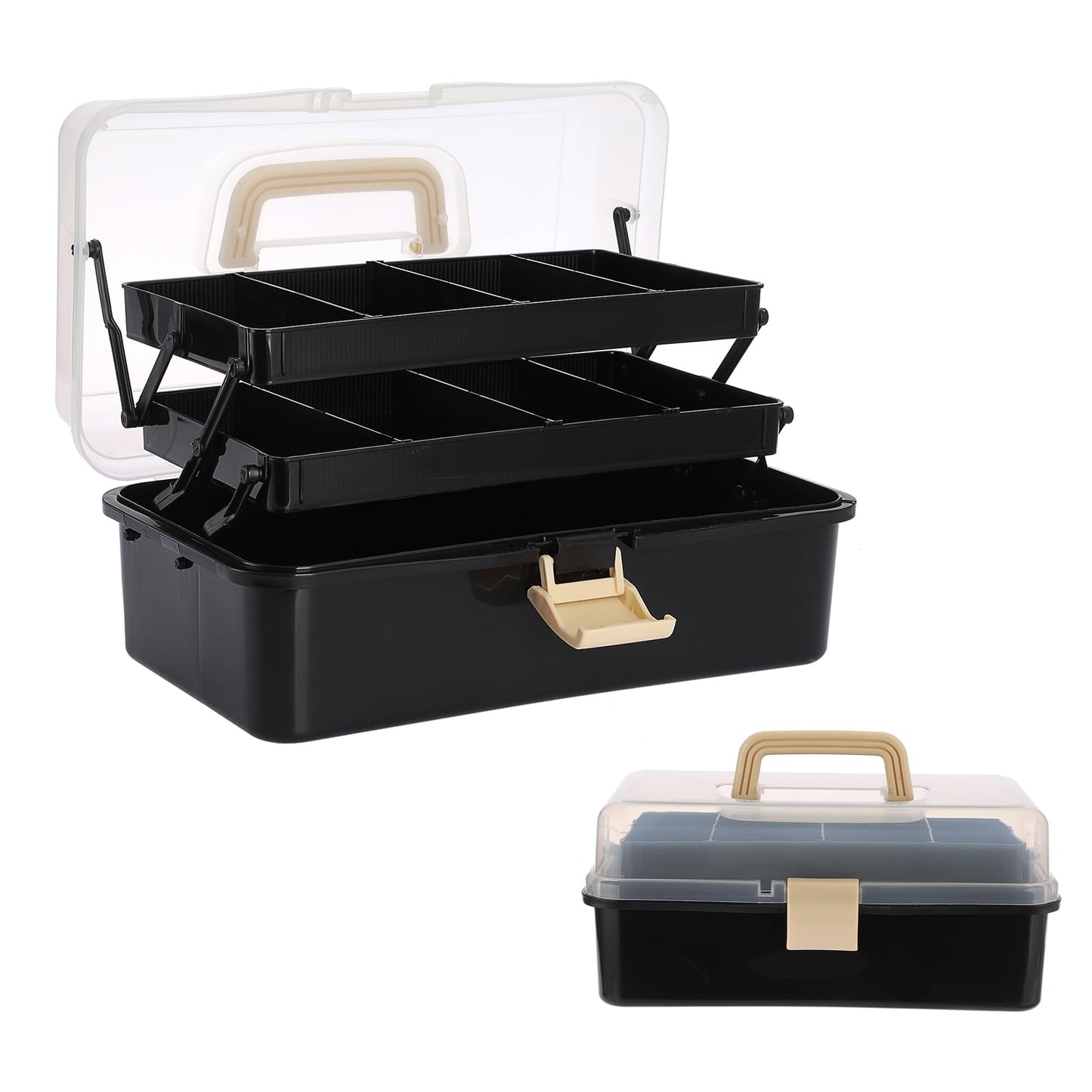 BTSKY 3-Layer Plastic Dividing Storage Box Craft Organizer and Storage