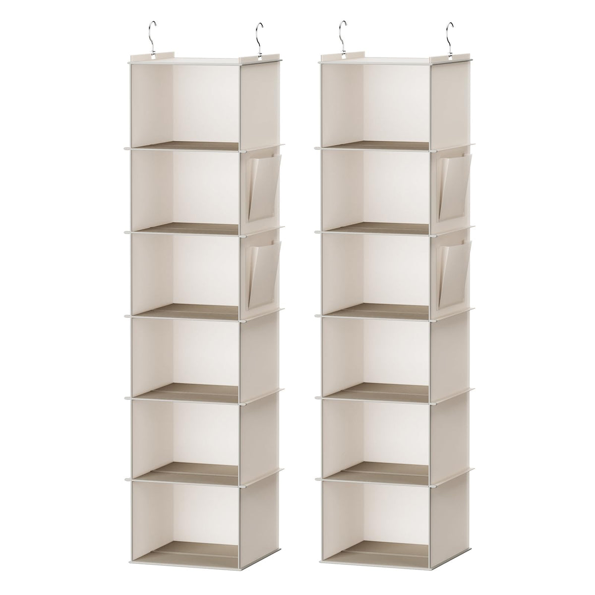 YOUDENOVA Hanging Closet Organizer and Storage, 6-Shelf, Grey