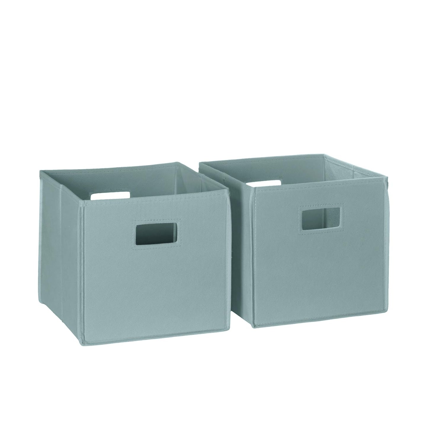 RiverRidge Folding Storage Bins - 2-pack of 10in Tall Taupe Cubes