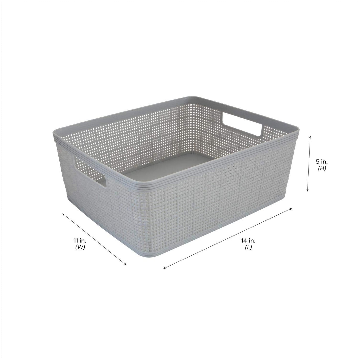 Simplify 10 Piece Organizing Set | Multiple Size Bins | Multipurpose | Office | Desk | Dorm | Bathroom | Storage Basket | Small Items | Accessories | Grey