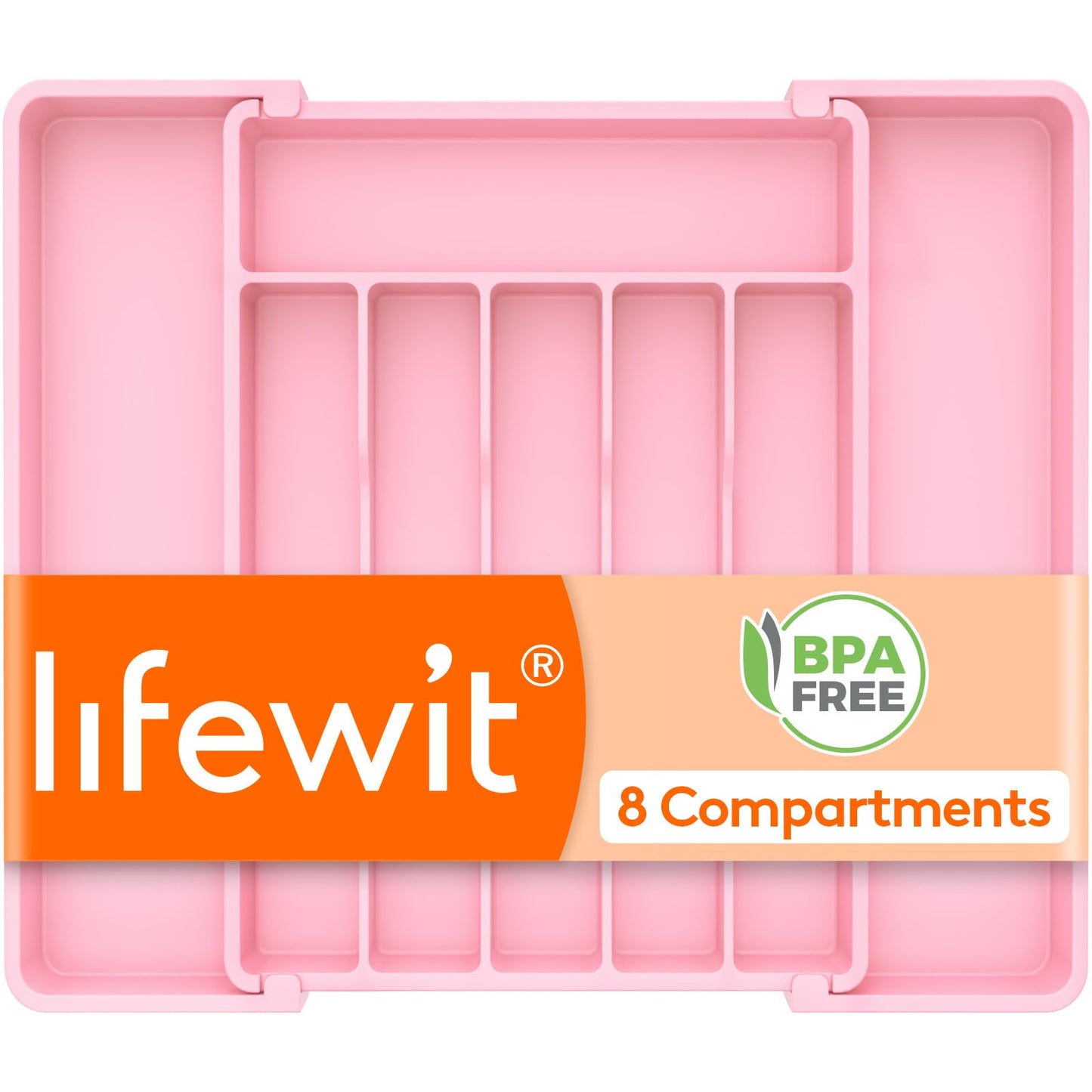 Lifewit Expandable Silverware Drawer Organizer, Kitchen Utensil Tray