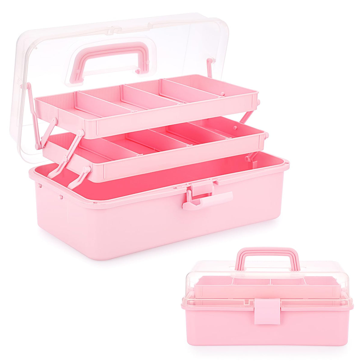 BTSKY 3-Layer Plastic Dividing Storage Box Craft Organizer and Storage