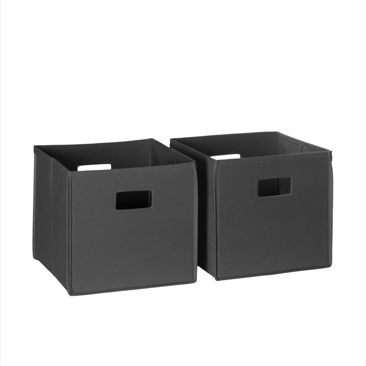 RiverRidge Folding Storage Bins - 2-pack of 10in Tall Taupe Cubes