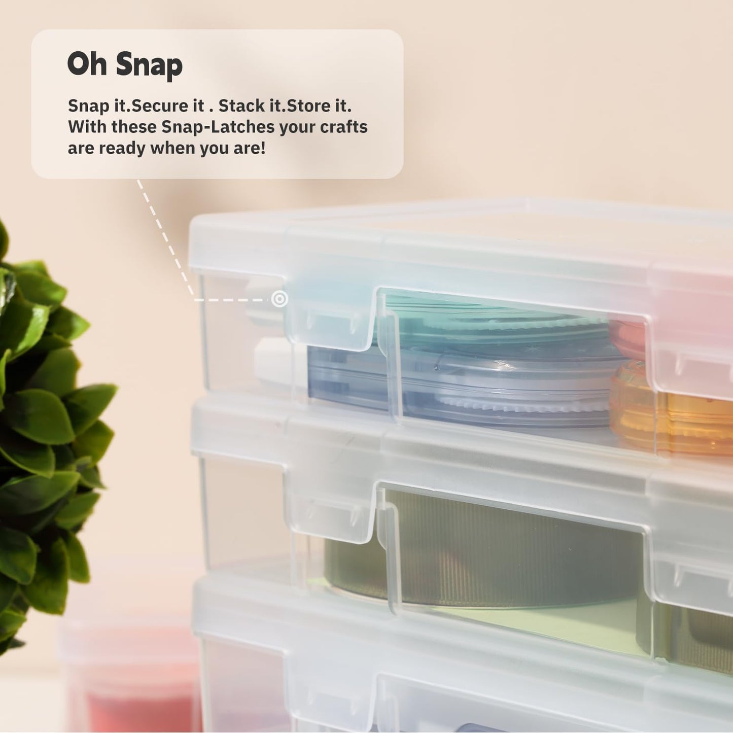 novelinks Plastic Small Storage Containers with Lids for Organizing