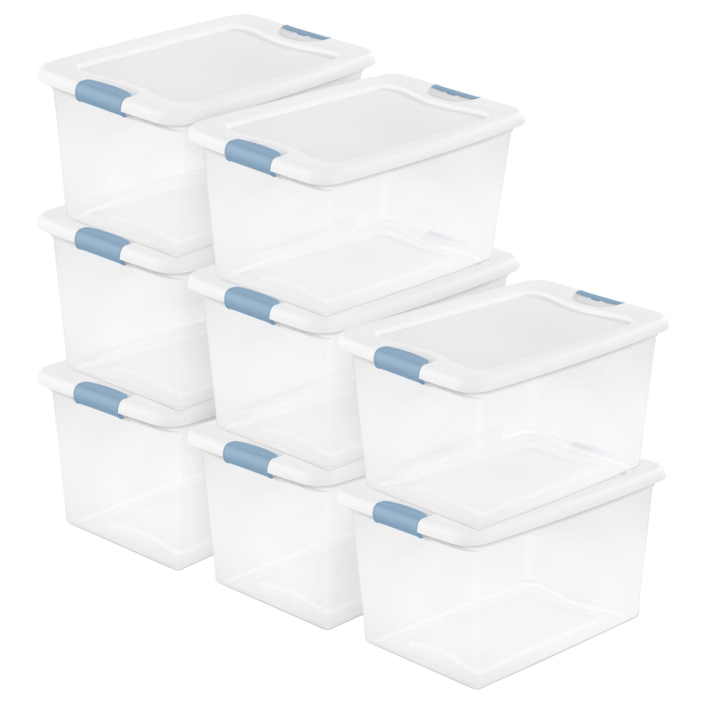 Sterilite Latching Box with Lids for Home and Office, 6 Quart, 12-Pack