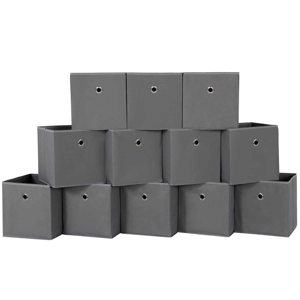 Black Foldable Storage Cubes Bins ,11 Inch Cloth Storage Cube Fabric Storage Box Cubes Organizer Baskets with Handles for Home Organizer Set of 3 (Black)