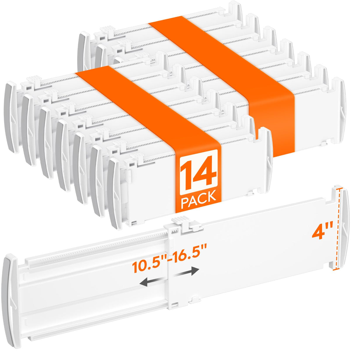 Lifewit 3.2" High Drawer Dividers for Clothes, Adjustable Drawer Organizers