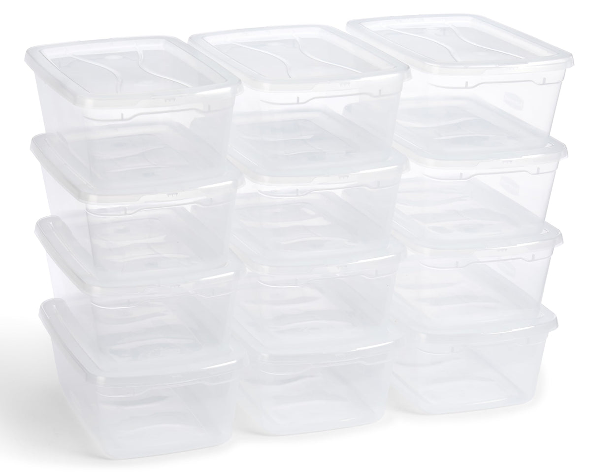 Rubbermaid Cleverstore 17 Quart Clear Latching Waterproof Stackable Airtight Storage Containers with Durable Latching Lids (6 Pack)