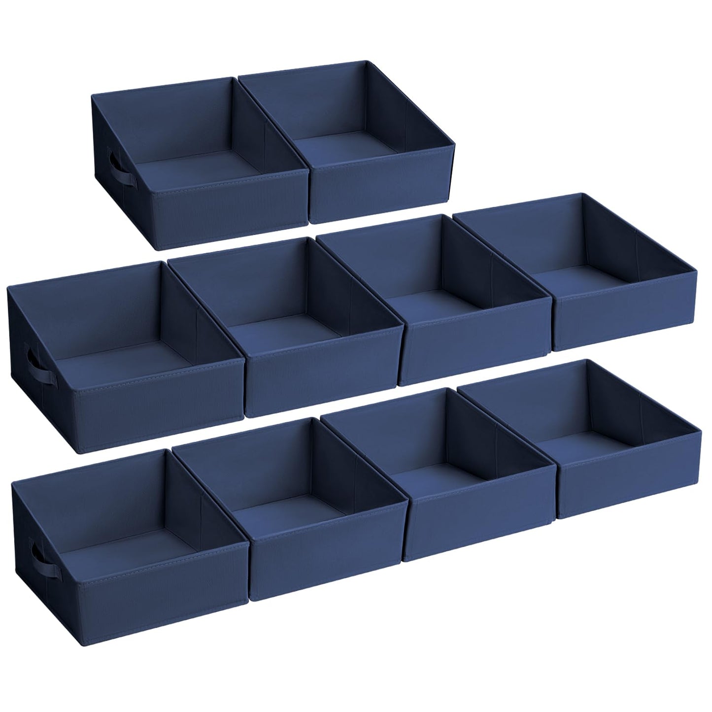 DIMJ Closet Storage Bins - Fabric Storage Baskets for Shelves, Collapsible Closet Organizers and Storage with Handles, Trapezoid Shelf Organization Storage Cubes for Purse, Toys, Books, Towel, Socks