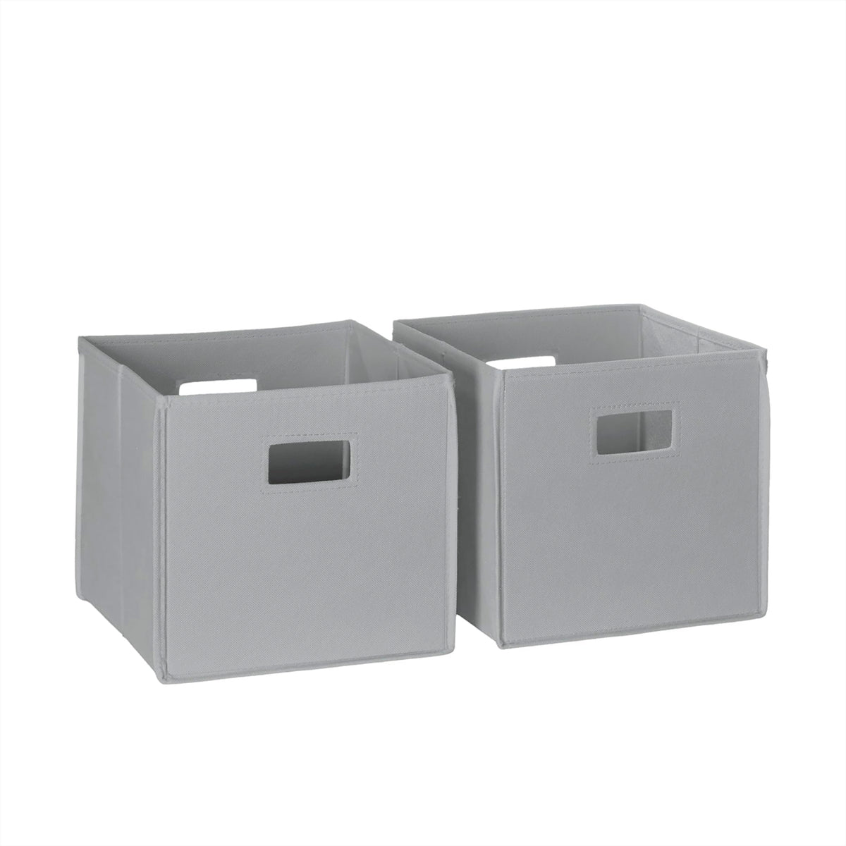 RiverRidge Folding Storage Bins - 2-pack of 10in Tall Taupe Cubes