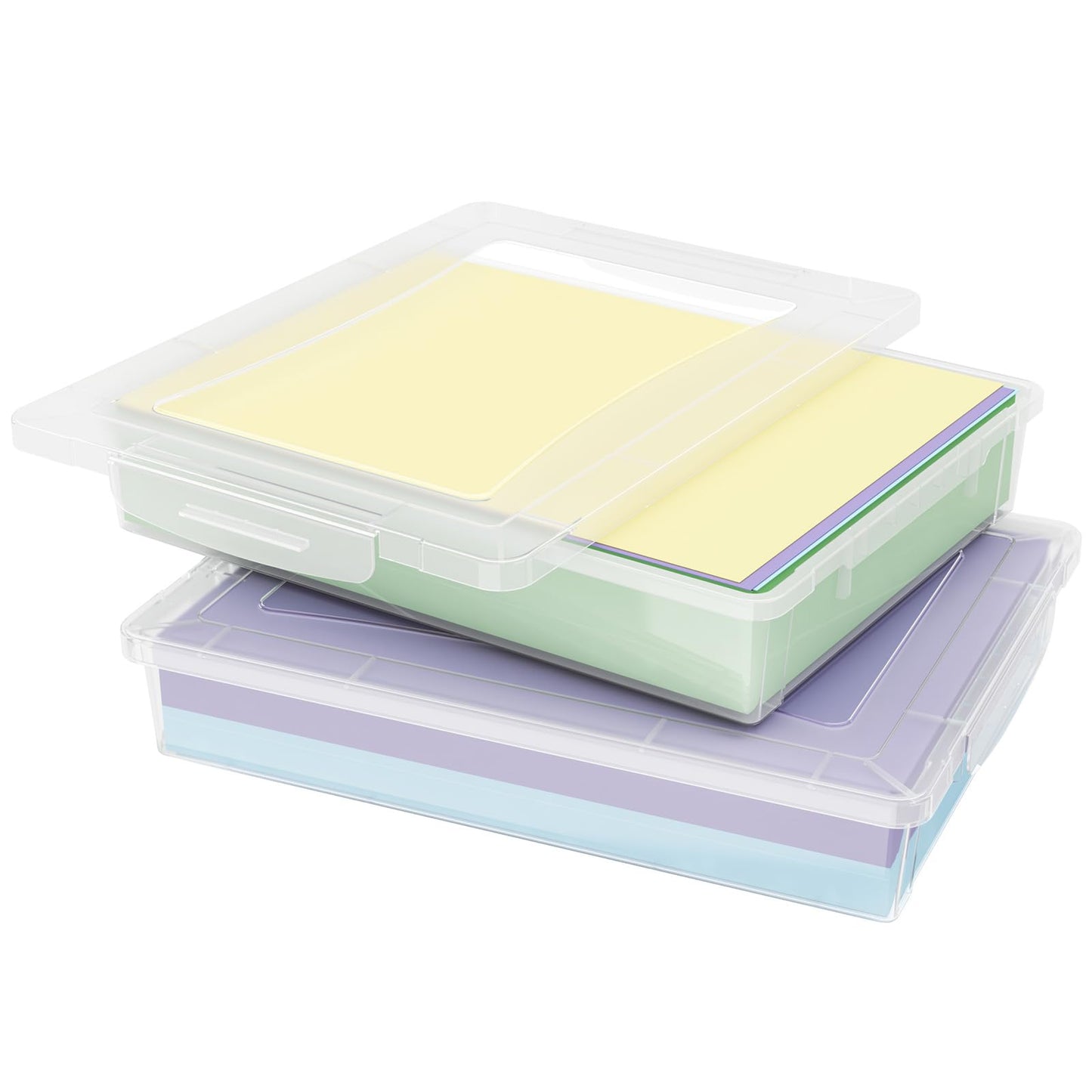Lifewit 5 Qt Clear Storage Bins with Lids, 4 Pcs