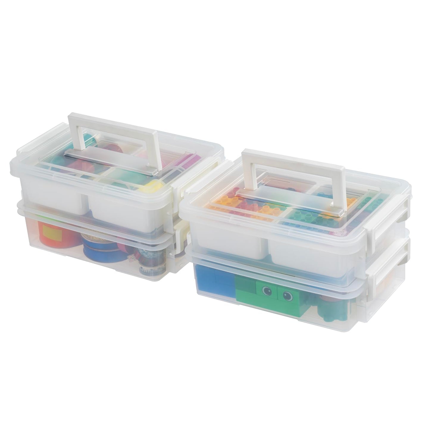 IRIS USA Storage Bins with Lids |Made in USA| 5 Qt - (6-Pack) - Clear