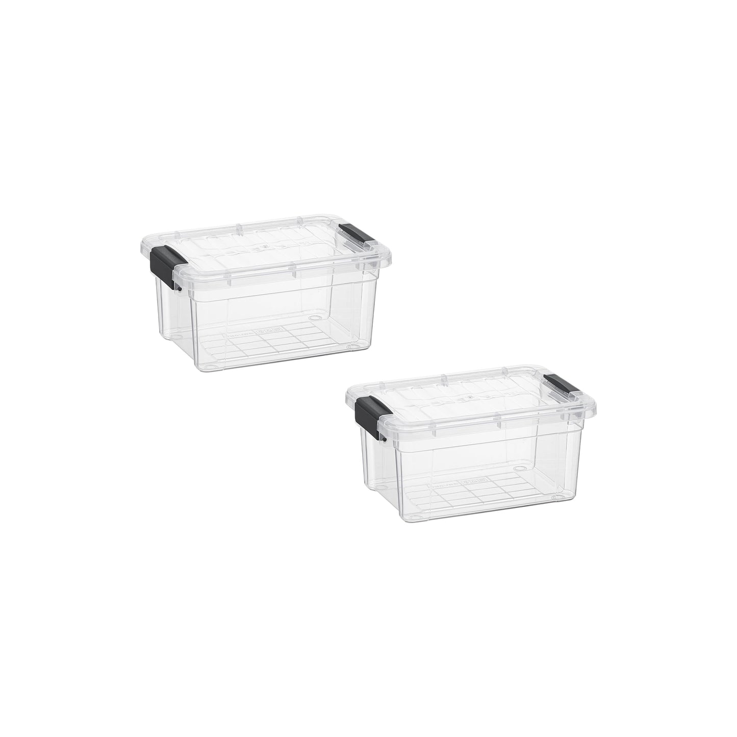 Superio Clear Plastic Storage Bins with Lid, 4.5 Quart Box, Organizing Containers, Stackable Plastic Tote for Home, Garage, Dorm, School, and Office
