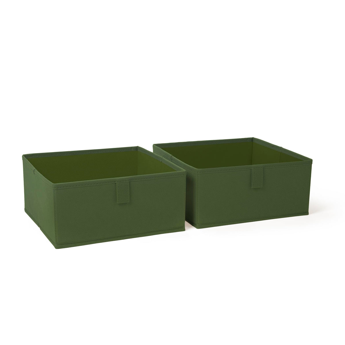 RiverRidge Folding Storage Bins - 2-pack of 10in Tall Taupe Cubes