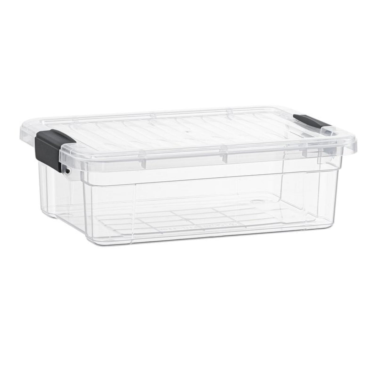 Superio Clear Plastic Storage Bins with Lid, 4.5 Quart Box, Organizing Containers, Stackable Plastic Tote for Home, Garage, Dorm, School, and Office
