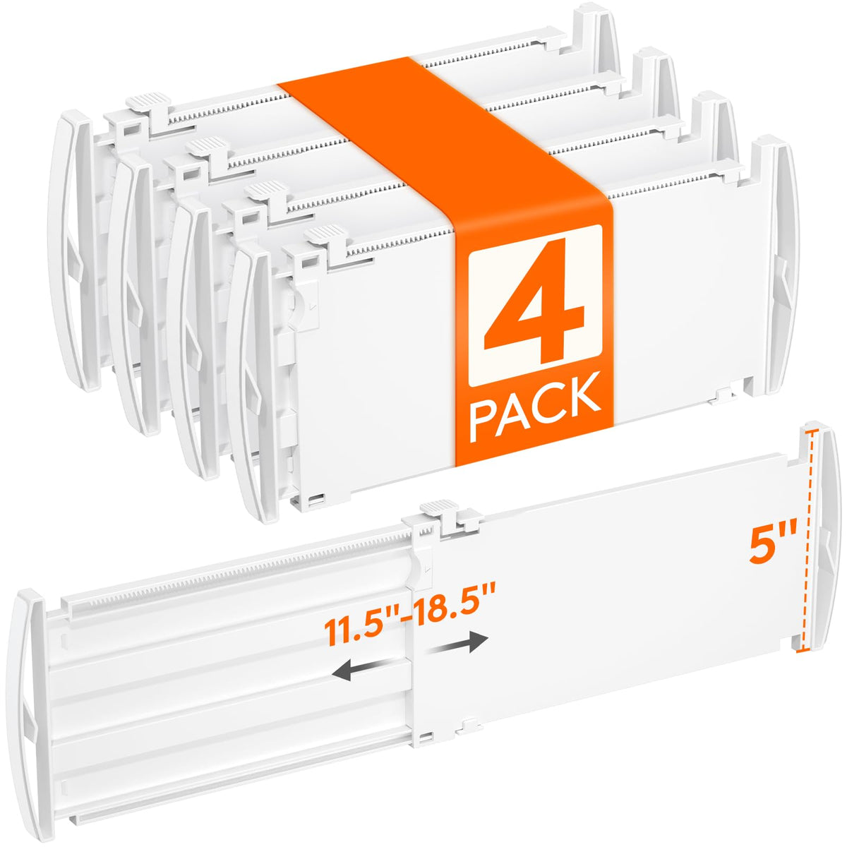 Lifewit 3.2" High Drawer Dividers for Clothes, Adjustable Drawer Organizers