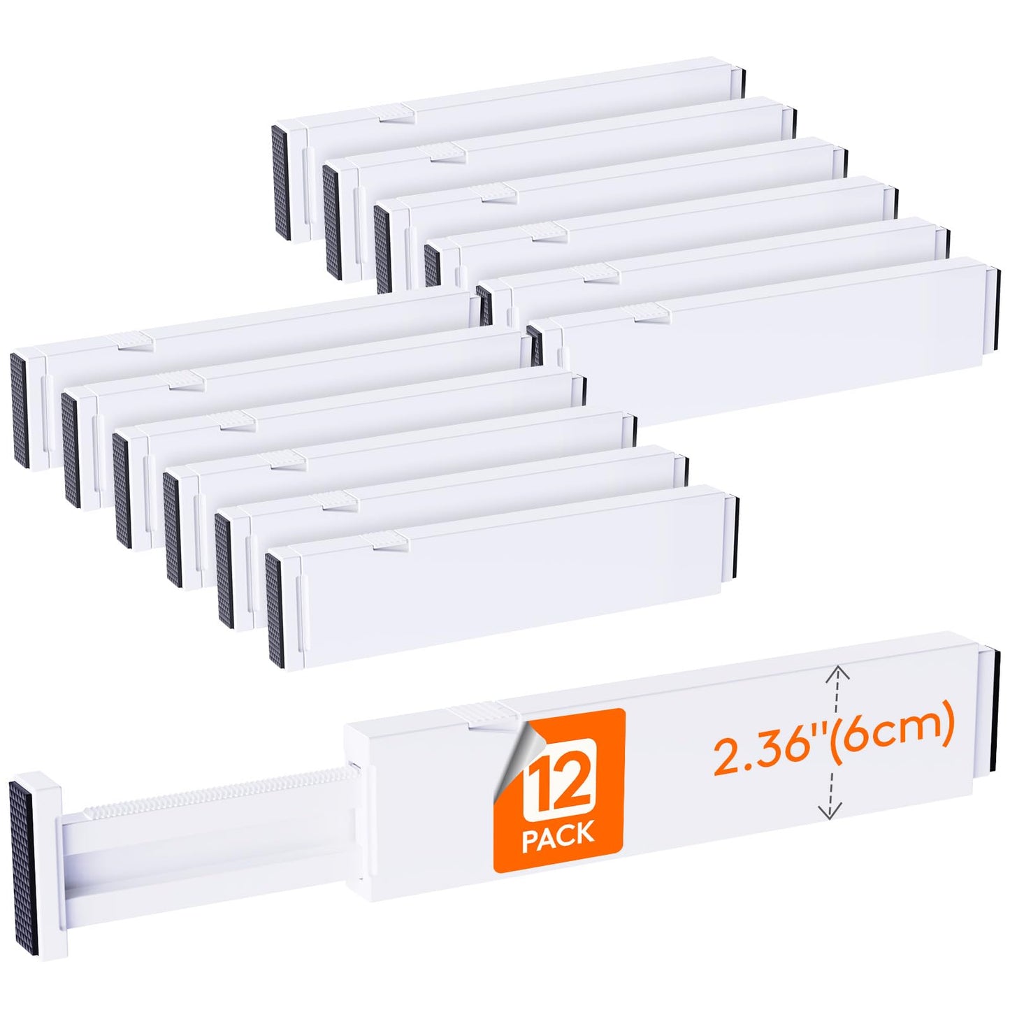 Lifewit 4" High Upgrade Drawer Divider, Adjustable Drawer Organizer Clothes