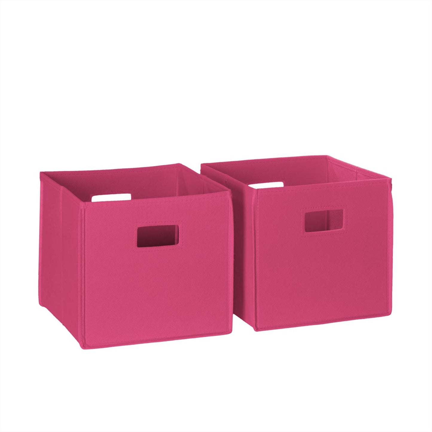 RiverRidge Folding Storage Bins - 2-pack of 10in Tall Taupe Cubes