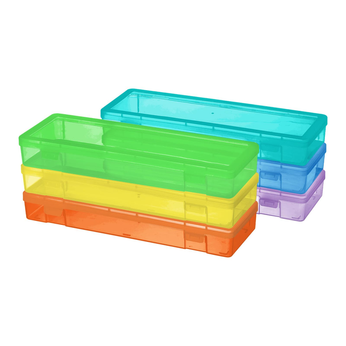 novelinks Plastic Small Storage Containers with Lids for Organizing