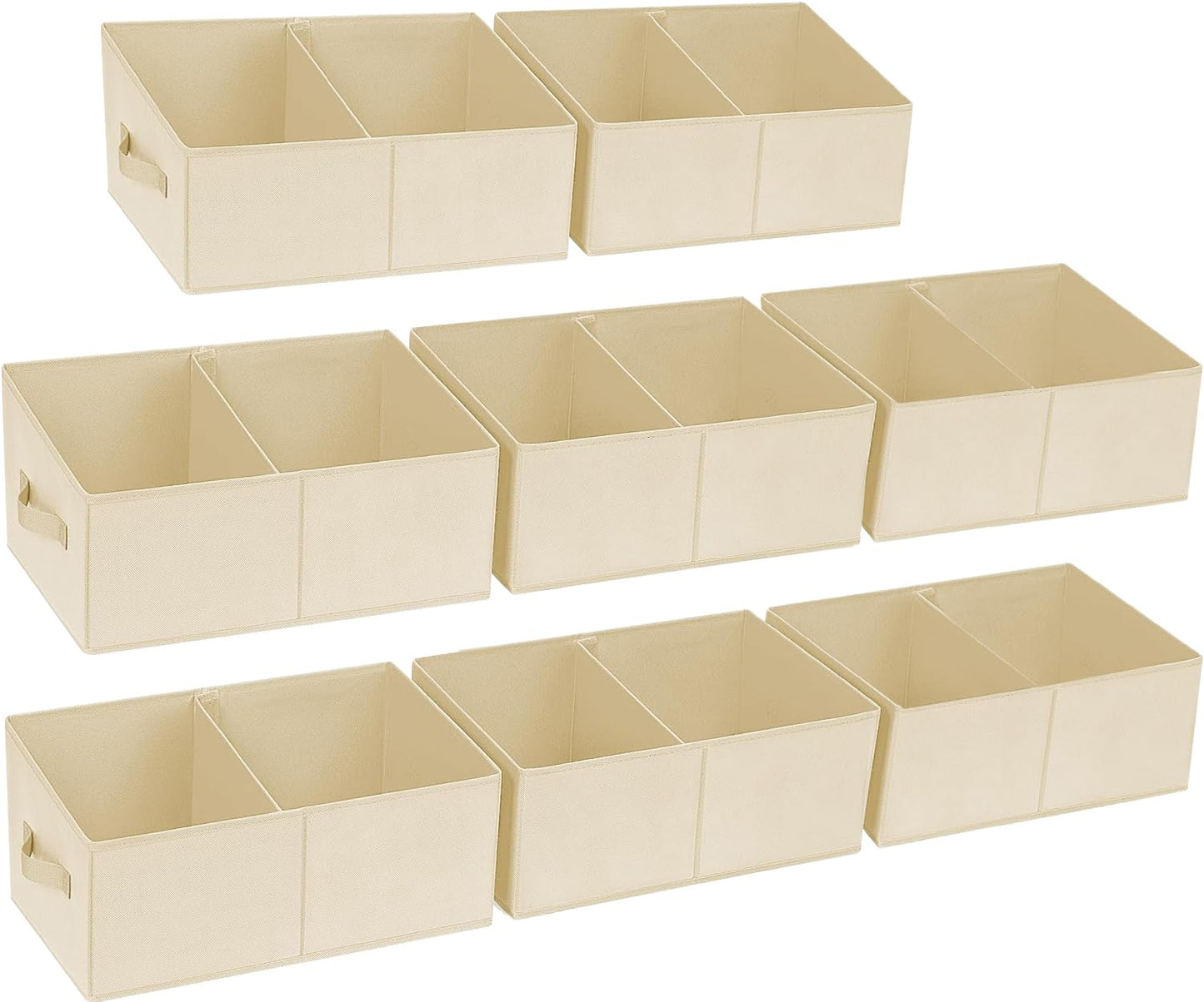 DIMJ Closet Storage Bins - Fabric Storage Baskets for Shelves, Collapsible Closet Organizers and Storage with Handles, Trapezoid Shelf Organization Storage Cubes for Purse, Toys, Books, Towel, Socks
