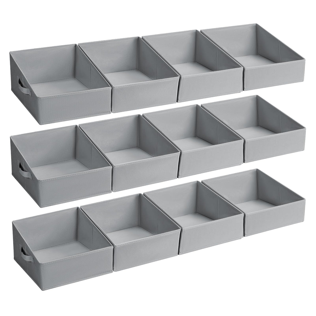 DIMJ Closet Storage Bins - Fabric Storage Baskets for Shelves, Collapsible Closet Organizers and Storage with Handles, Trapezoid Shelf Organization Storage Cubes for Purse, Toys, Books, Towel, Socks