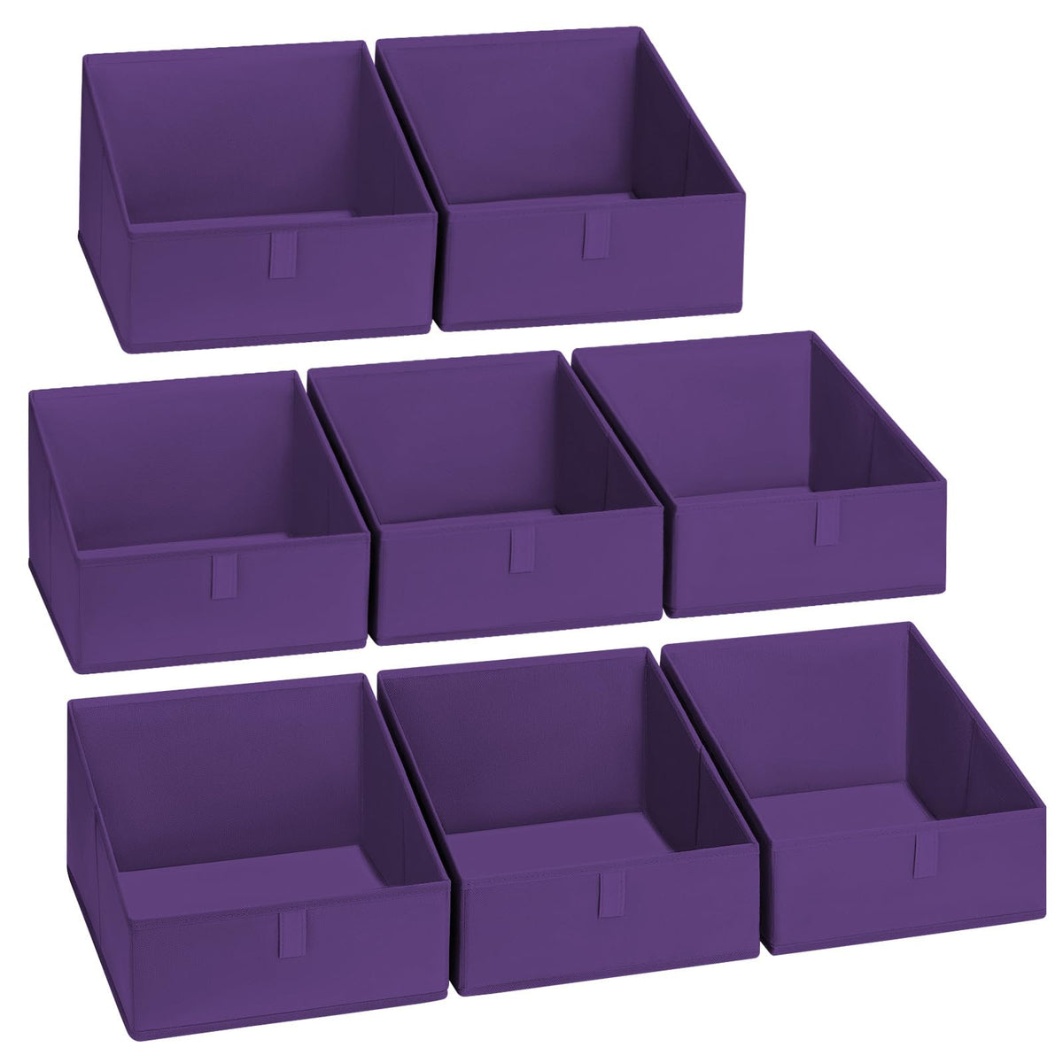 DIMJ Closet Storage Bins - Fabric Storage Baskets for Shelves, Collapsible Closet Organizers and Storage with Handles, Trapezoid Shelf Organization Storage Cubes for Purse, Toys, Books, Towel, Socks