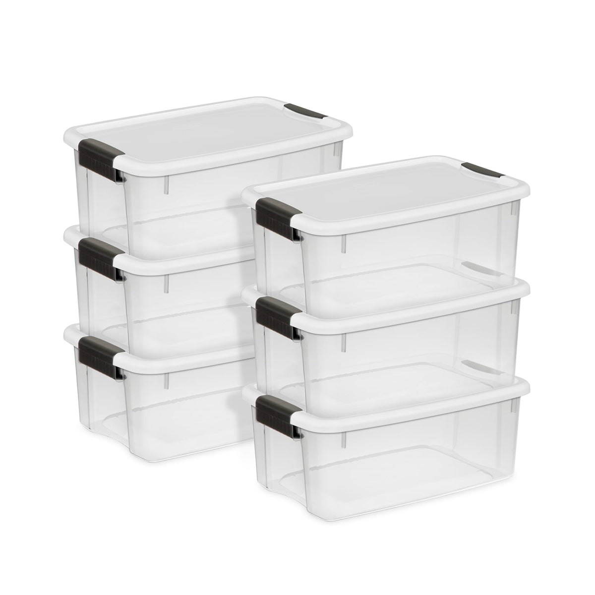 Sterilite Ultra Latch Box with Lids for Home and Office, 70 Quart, 4-Pack