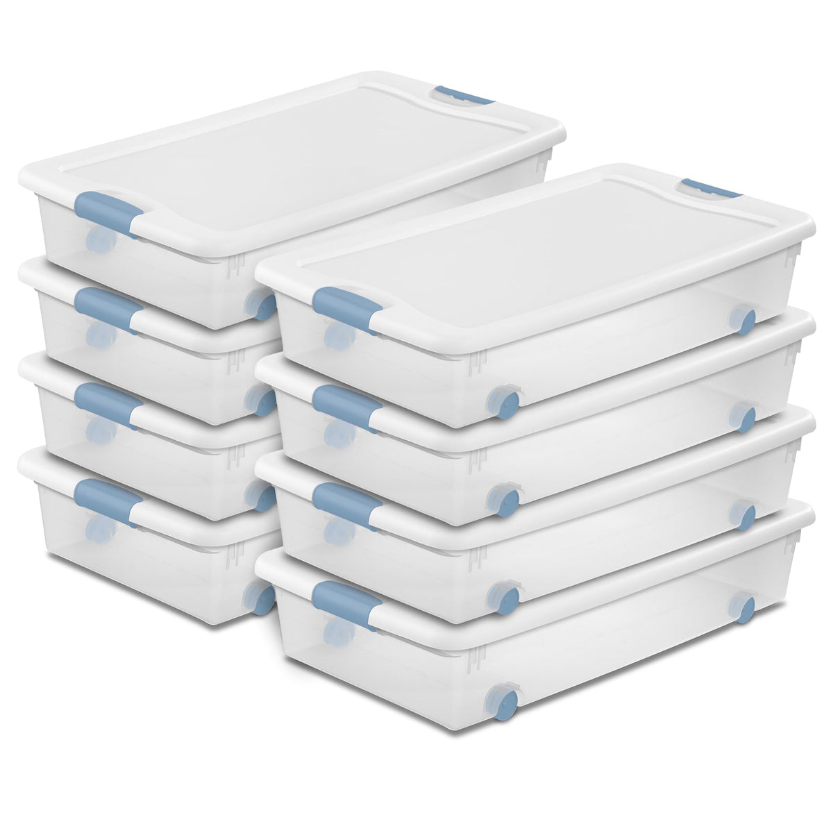Sterilite Latching Box with Lids for Home and Office, 6 Quart, 12-Pack