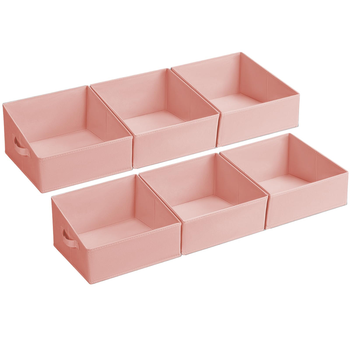 DIMJ Closet Storage Bins - Fabric Storage Baskets for Shelves, Collapsible Closet Organizers and Storage with Handles, Trapezoid Shelf Organization Storage Cubes for Purse, Toys, Books, Towel, Socks