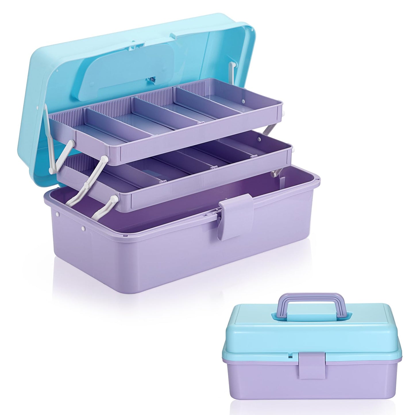 BTSKY 3-Layer Plastic Dividing Storage Box Craft Organizer and Storage