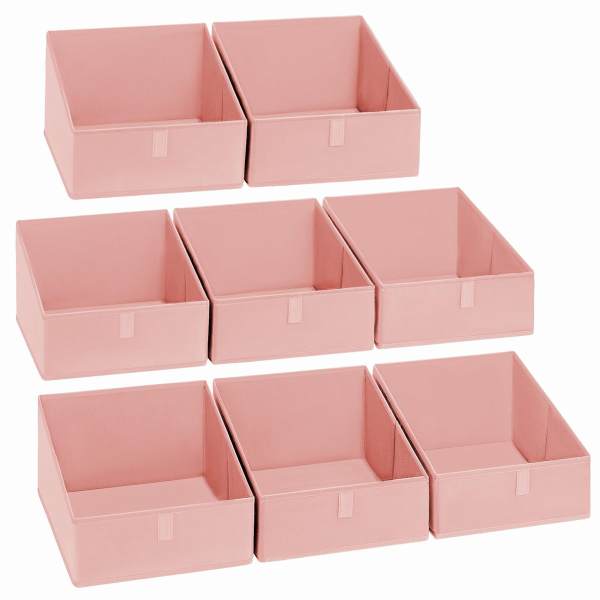 DIMJ Closet Storage Bins - Fabric Storage Baskets for Shelves, Collapsible Closet Organizers and Storage with Handles, Trapezoid Shelf Organization Storage Cubes for Purse, Toys, Books, Towel, Socks