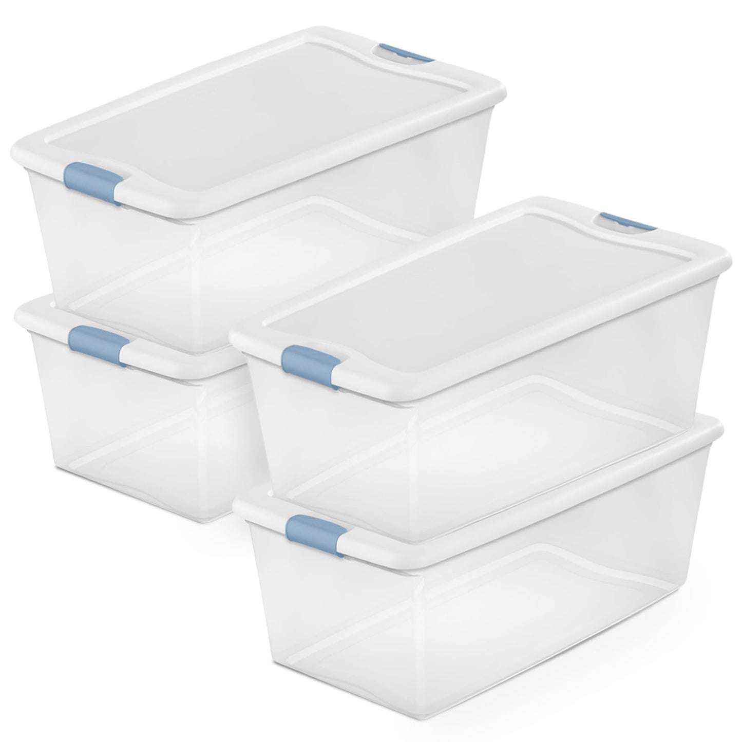 Sterilite Latching Box with Lids for Home and Office, 6 Quart, 12-Pack