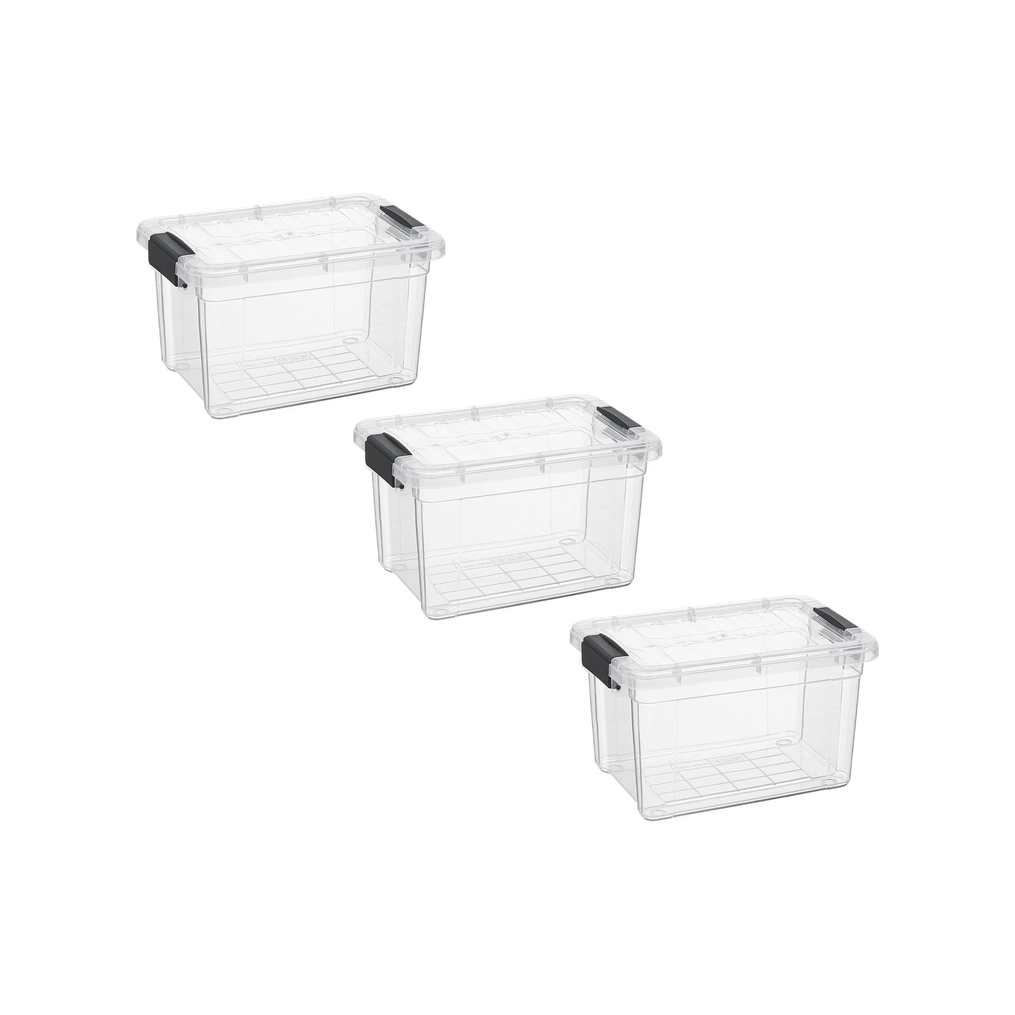 Superio Clear Plastic Storage Bins with Lid, 4.5 Quart Box, Organizing Containers, Stackable Plastic Tote for Home, Garage, Dorm, School, and Office
